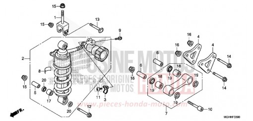 REAR CUSHION VFR1200XH de 2017